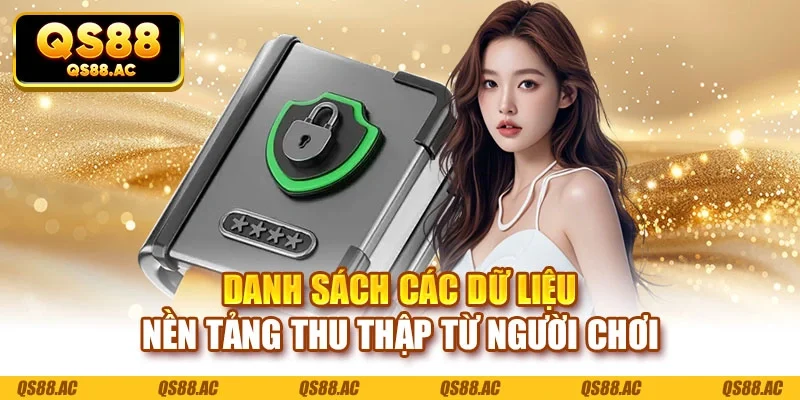 Danh sách các dữ liệu nền tảng thu thập từ người chơi